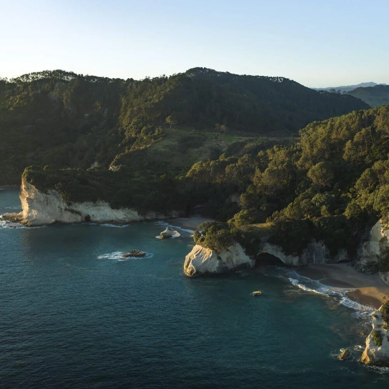 Ruige kustlijn van The Coromandel, Nieuw-Zeeland